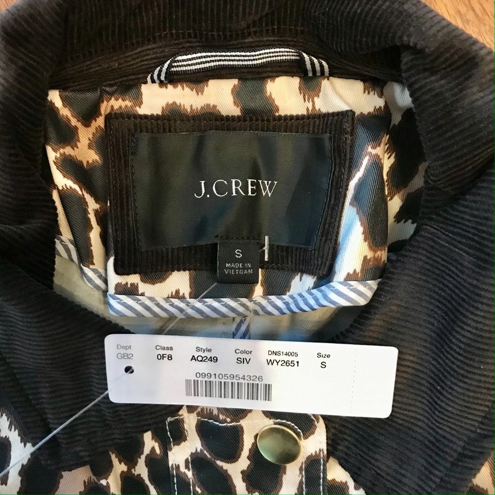 🆕️ J Crew Leopard Print Barn Chore Jacket SMALL NWT - Picture 4 of 9